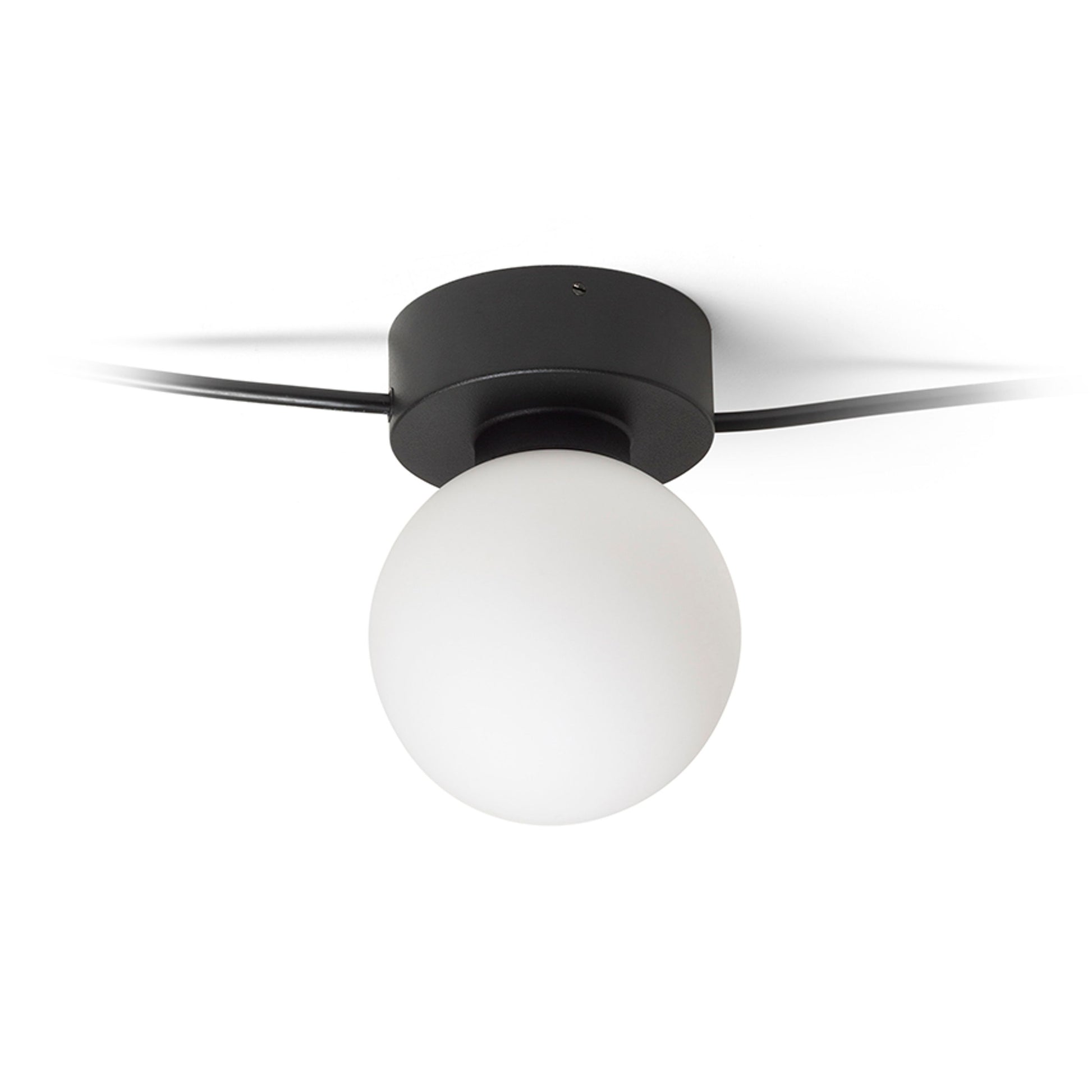 RENDL surface mounted lamp VELA V ceiling black opal-colored glass 230V LED G9 5x6W R14387 5