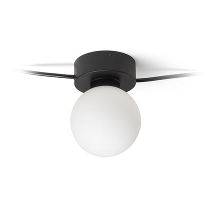 RENDL surface mounted lamp VELA V ceiling black opal-colored glass 230V LED G9 5x6W R14387 5
