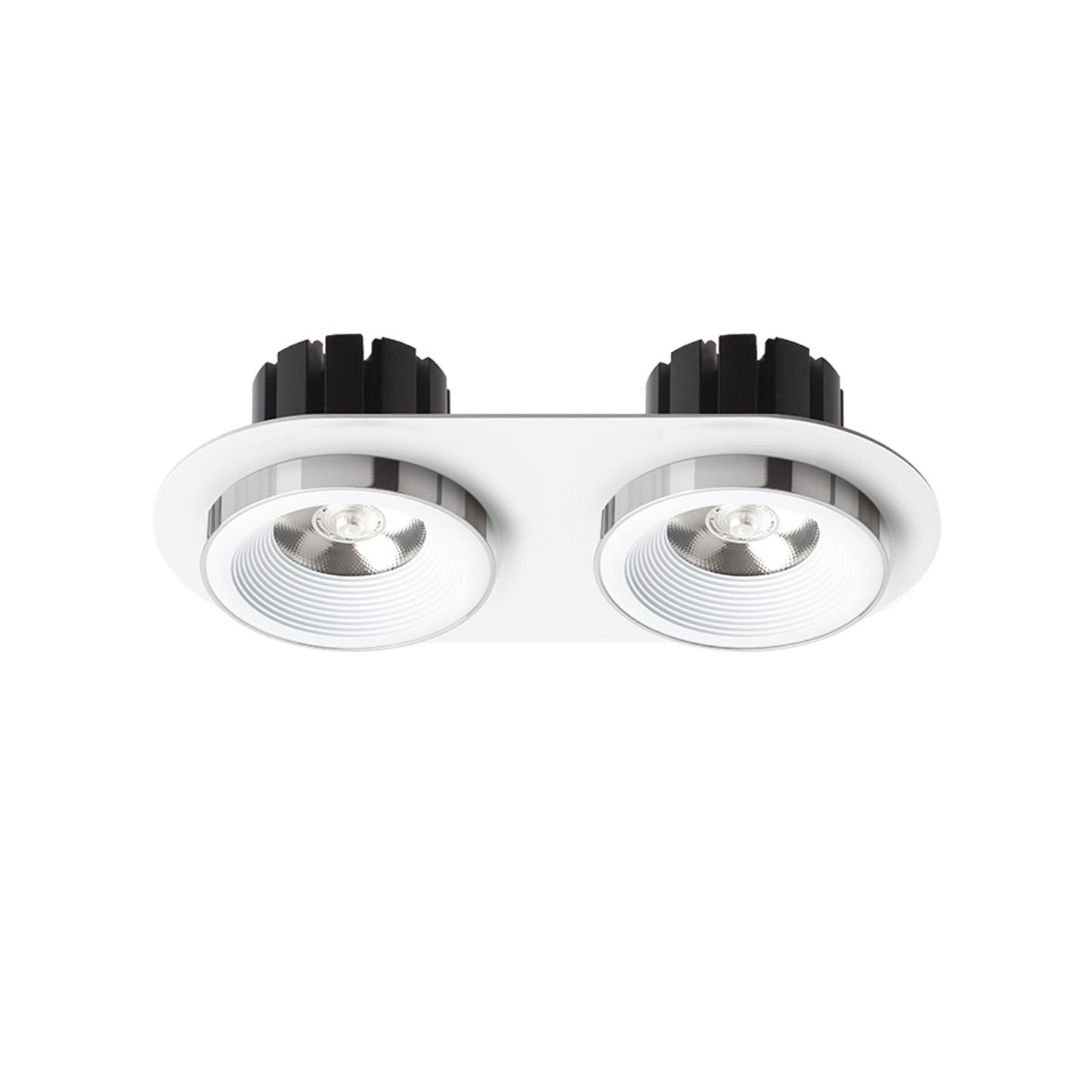 RENDL recessed light SHARM R II recessed white chrome 230V LED 2x10W 24° 3000K R14570 2